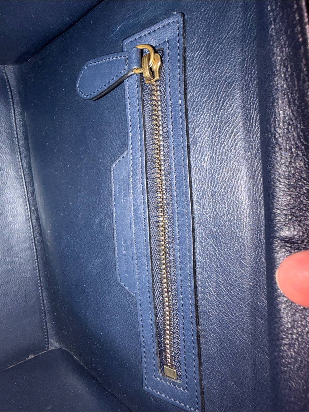 CELINE Black/Brown/Blue Leather Tote - Picture 9 of 11